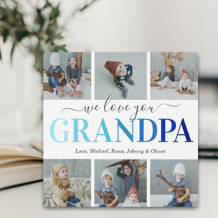 Grandpa Father's Day Photo Collage Plaque