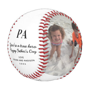 Grandpa Fathers Day Photo Keepsake Personalized Baseball