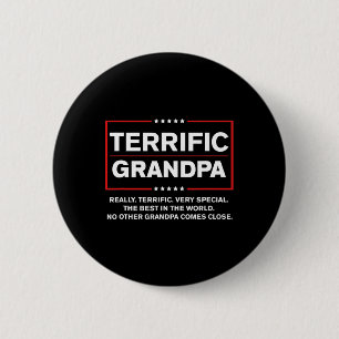 Grandpa - Funny Donald Trump Campaign Style 6 Cm Round Badge