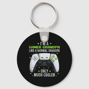 Grandpa Gaming Gaming Shirt Funny Video Game Gamer Key Ring