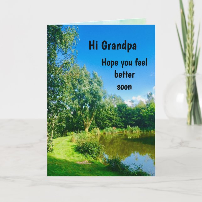 Grandpa Get Well Soon Greeting Card (Front)