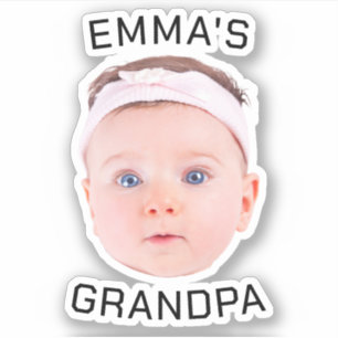Grandpa Gift, Custom Baby Face, Photo Gift
