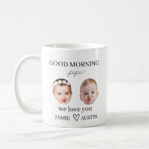 Grandpa Gift Custom Grandkids Photo and Message Coffee Mug