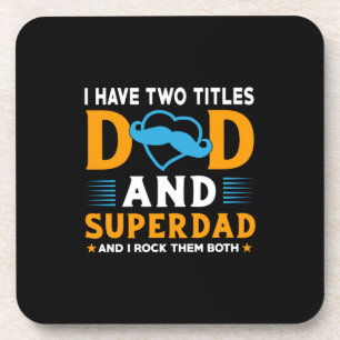 Grandpa Gift   Dad And Super Dad Coaster