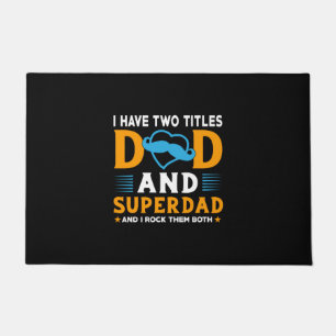 Grandpa Gift Dad And Super Dad Doormat