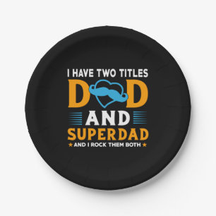 Grandpa Gift   Dad And Super Dad Paper Plate
