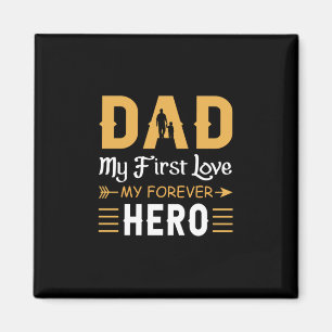 Grandpa Gift   Dad My Forever Hero Magnet