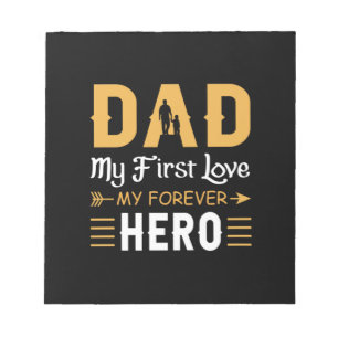 Grandpa Gift Dad My Forever Hero Notepad