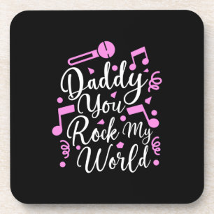 Grandpa Gift Daddy You Rock My World Coaster