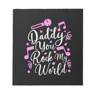 Grandpa Gift Daddy You Rock My World Notepad