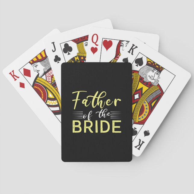 Grandpa Gift | Father Of The Bride Playing Cards (Back)