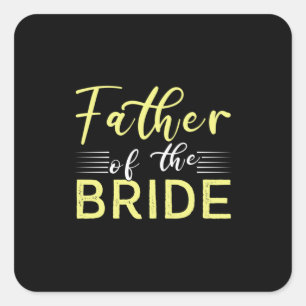 Grandpa Gift Father Of The Bride Square Sticker