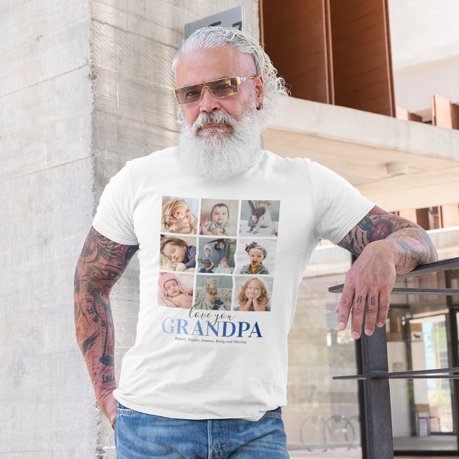 Grandpa Gift | Love You Papa Photo T-Shirt (Creator Uploaded)