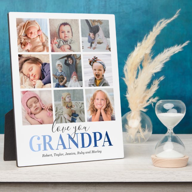 Grandpa Gift | Love You Photo Plaque (Side)