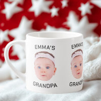 Grandpa Gift Mug, Custom Baby Face, Photo Gift