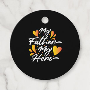 Grandpa Gift   My Father My Hero Favour Tags
