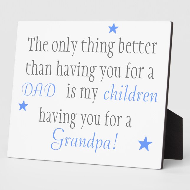 Grandpa gift plaque (Side)