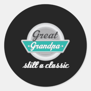 Grandpa Gifts Funny Fathers Day Vintage Classic Round Sticker