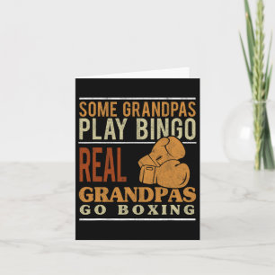 Grandpa Go Boxing Kickboxer Kickboxing Grandfather Card