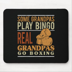 Grandpa Go Boxing Kickboxer Kickboxing Grandfather Mouse Pad