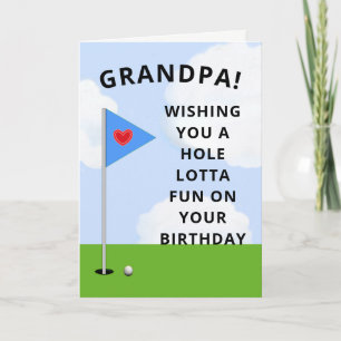 Grandpa Golf Birthday Card