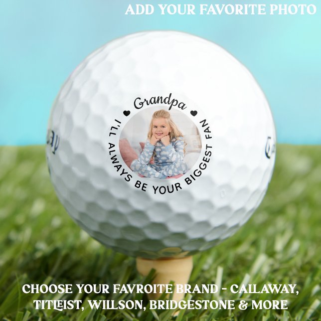 GRANDPA - Golfer Gifts - Modern Personalised Photo Golf Balls (Creator Uploaded)