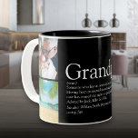 Grandpa Grandad Papa Definition 4 Photo Black Two-Tone Coffee Mug<br><div class="desc">Personalise for your special grandpa,  grandad,  grandfather,  papa or pops to create a unique gift for Farther's day,  birthdays,  Christmas or any day you want to show how much he means to you. A perfect way to show him how amazing he is every day. Designed by Thisisnotme©</div>