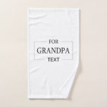 Grandpa Grandfather Birthday Personalised Gift  Hand Towel<br><div class="desc">You can customise it with your photo,  logo or with your text.  You can place them as you like on the customisation page. Modern,  unique,  simple,  or personal,  it's your choice.</div>