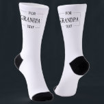 Grandpa Grandfather Birthday Personalised Gift  Socks<br><div class="desc">You can customise it with your photo,  logo or with your text.  You can place them as you like on the customisation page. Modern,  unique,  simple,  or personal,  it's your choice.</div>