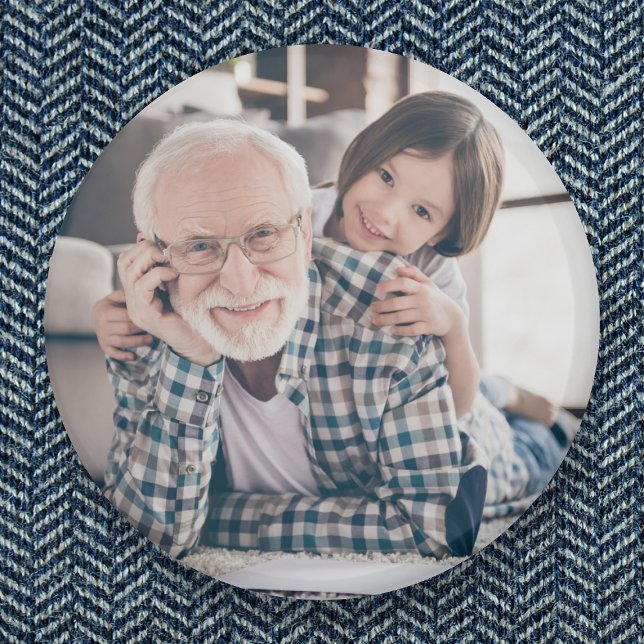 Grandpa Grandfather Grandad Full Photo 6 Cm Round Badge (Creator Uploaded)