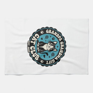 Grandpa Grandma Cat Gift Pet Lover Shirt Art - Gra Tea Towel