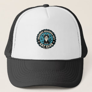 Grandpa Grandma Cat Gift Pet Lover Shirt Art - Gra Trucker Hat