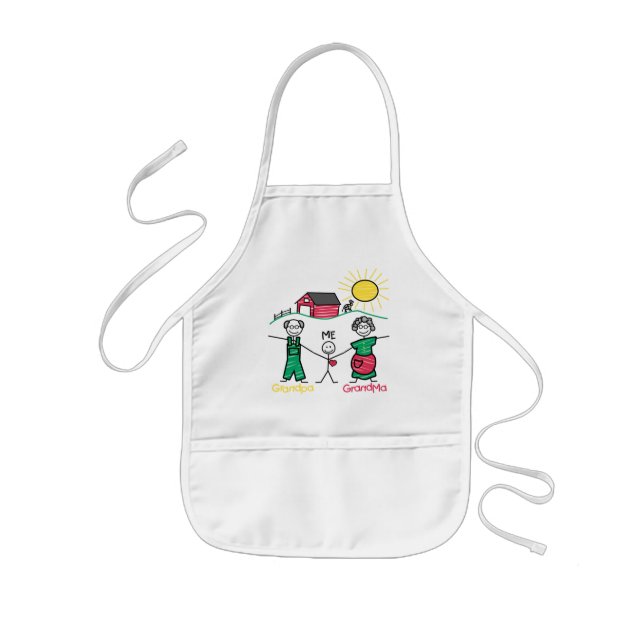 Grandpa Grandma & Me Kids Apron (Front)