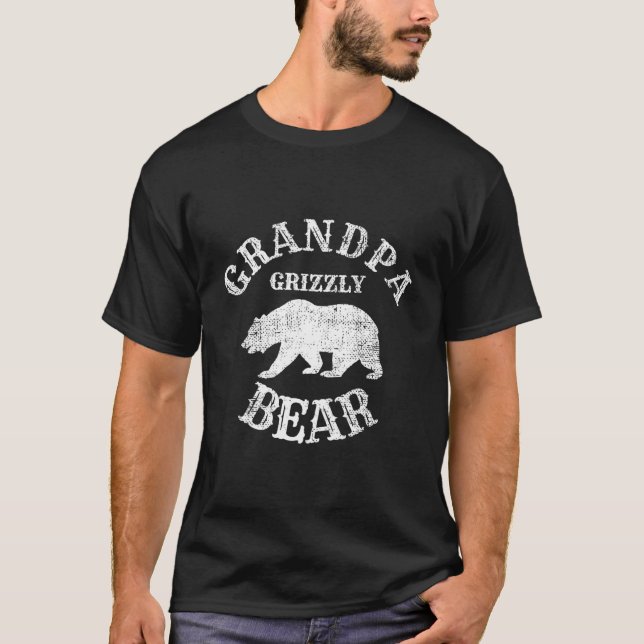 Grandpa Grizzly Bear For Grandpa T-Shirt (Front)
