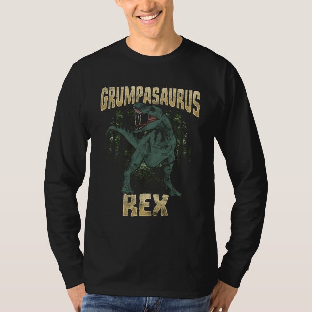 Grandpa Grumpasaurus Rex Dinosaur T Rex T-Shirt (Front)