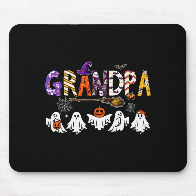 Grandpa Halloween Boo Ghost Horror Costume Funny P Mouse Pad (Front)