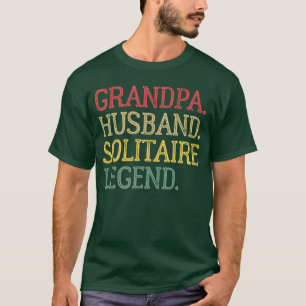Grandpa Husband Solitaire Legend Vintage Solitaire T-Shirt