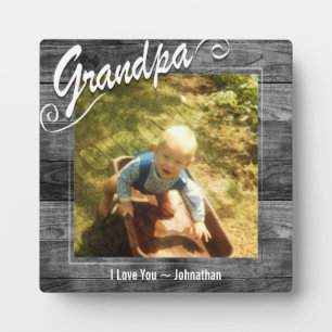 Grandpa I love You Photo Plaque