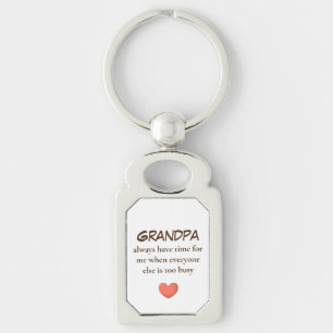 Grandpa Is Not to Busy Red Heart keychains