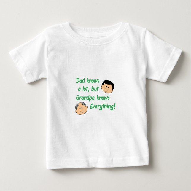 Grandpa Knows Everything Baby T-Shirt (Front)