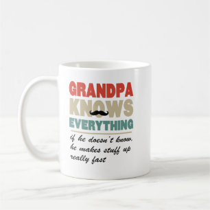 Grandpa knows everything shirt coffee mug
