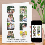GRANDPA Letter Cutout Photo Collage Birthday Card<br><div class="desc">Create a unique photo collage for your grandpa. Upload 8 of your favourite photos, customise the message and add your name(s). The wording is fully editable for any occasion and currently reads "Happy Birthday Grandpa [names]" on the front with a personalised message inside. The cutout template ensures your pictures will...</div>