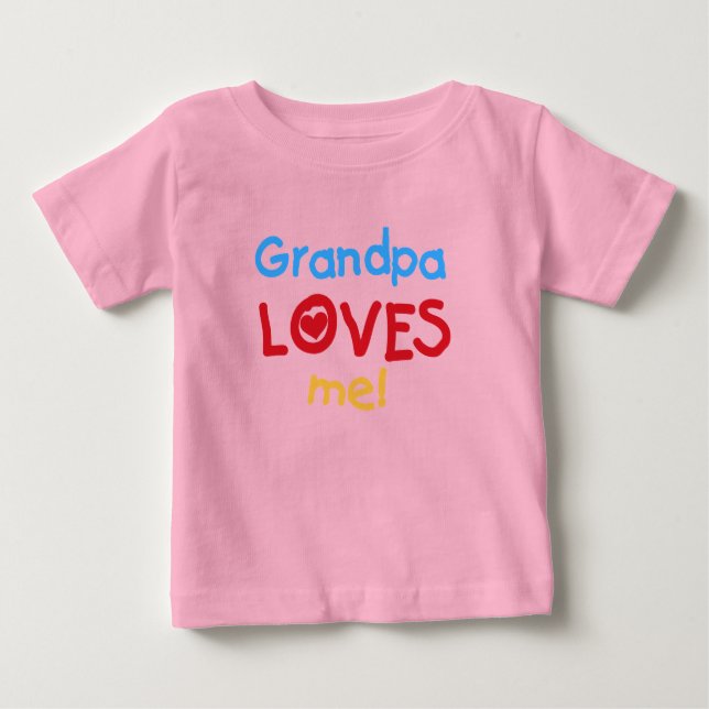 Grandpa Loves Me Tshirts and Gifts (Front)