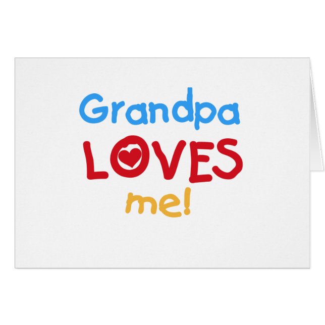 Grandpa Loves Me Tshirts and Gifts (Front Horizontal)