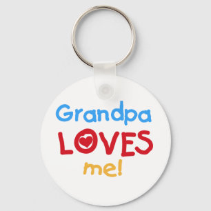 Grandpa Loves Me Tshirts and Gifts Key Ring
