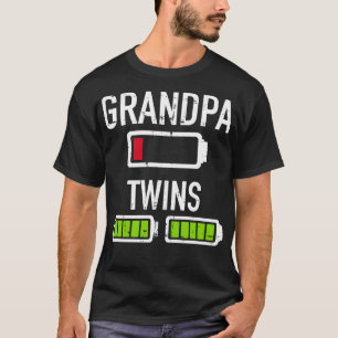 Grandpa low battery twins full battery T-Shirt