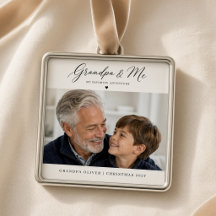 Grandpa & Me Personalised Grandson Photo Christmas