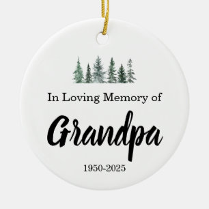 Grandpa Memorial Christmas Ornament Personalised