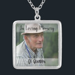 Grandpa Memorial Photo Charm Wedding Bouquet Silver Plated Necklace<br><div class="desc">Lovely idea if you're a bride who has lost someone special and wish they could be with you on your wedding; this charm can be added to your bouquet in memory of them. It comes with a necklace so you can have it as a keepsake and continue to wear it...</div>