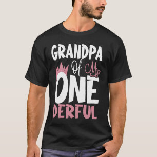 Grandpa Miss One Derful 1st Birthday Party Matchin T-Shirt
